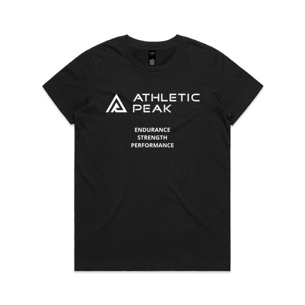 Athletic Peak - Black - Womens Maple Tee Thumbnail