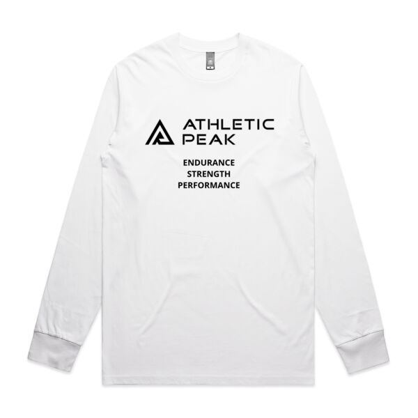 Athletic Peak - White - Mens Staple Longsleeve Tee Thumbnail