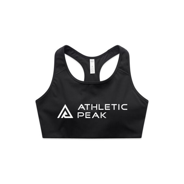 Athletic Peak - Womens Black Sports Bra Thumbnail